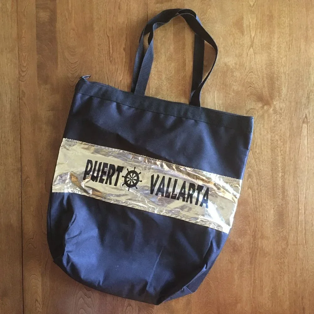 Puerto Vallarta zippered tote bag